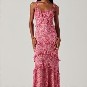 ASTR the LABEL Olina Dress in Floral Pink Ditsy